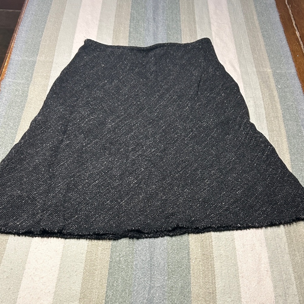 Eileen Fisher petite Dark Gray A-Line Skirt- Rayon Blend